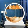 Creative 3D Quicksand Painting Round Glass Craft Hourglass - Unique Desktop Ornament Gift