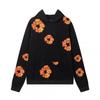 Mens Oversized Cotton Hoodie Jogger Set With 3D Puff Print Floral Design Winter Casual Outfit