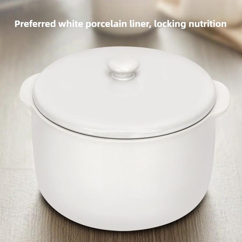Керамическая кастрюля-термос для тушения на 1-2 человека, многофункциональная, полностью автоматическая, электрическая кастрюля для приготовления супа