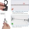 Retractable Keychain Heavy Duty Black Key Chain Extender Accessory For Nursery Offices Worker Teacher Outdoor