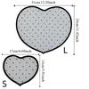 Washable Heart-shaped Bowl Pad Romantic Coaster Portable Quilted Mat  Photography Props