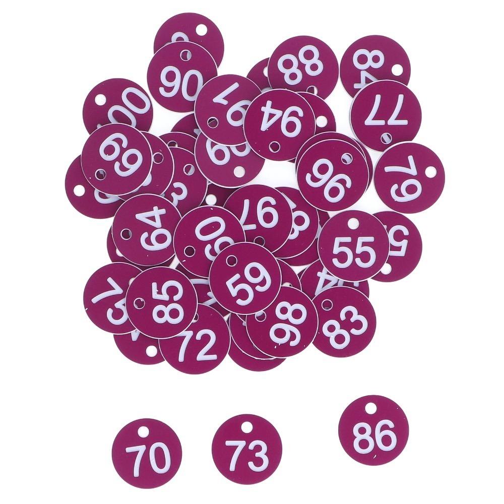50Pcs Numbered 51-100 Numbered Labels Round Shape Animal Husbandry Tags Beekeeping