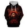 SLAYER ROCK Толстовки Мужские 3D Печать Мужчины Женщины Свитшот Повседневная Оверсайз Мужская Одежда Уличная Мода Толстовка