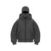 Unisex Balaclava Hoodie Warm Loose Hooded Jacket Zip-up Casual Jacket with Face Mask for Autumn Winter Outdoor Sports Street Wear