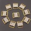 10pcs/20pcs Metal Buckle Belt Rhinestone Bikini Bra Decoration Diy Belt Loop Sewing Bag Accessories 15x12 Mm