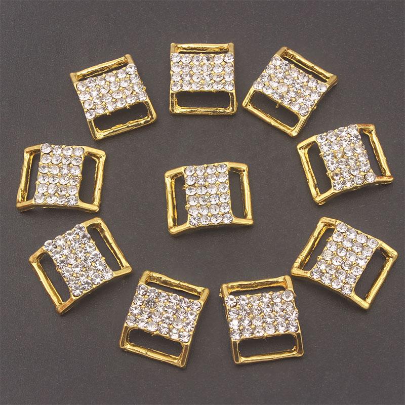 10pcs/20pcs Metal Buckle Belt Rhinestone Bikini Bra Decoration Diy Belt Loop Sewing Bag Accessories 15x12 Mm