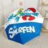 The Smurfs Adventure Outdoor Automatic Umbrella Retractable Design with 8-Rib Durability Compact Design Travel Essential Elegant Women's Umbrella