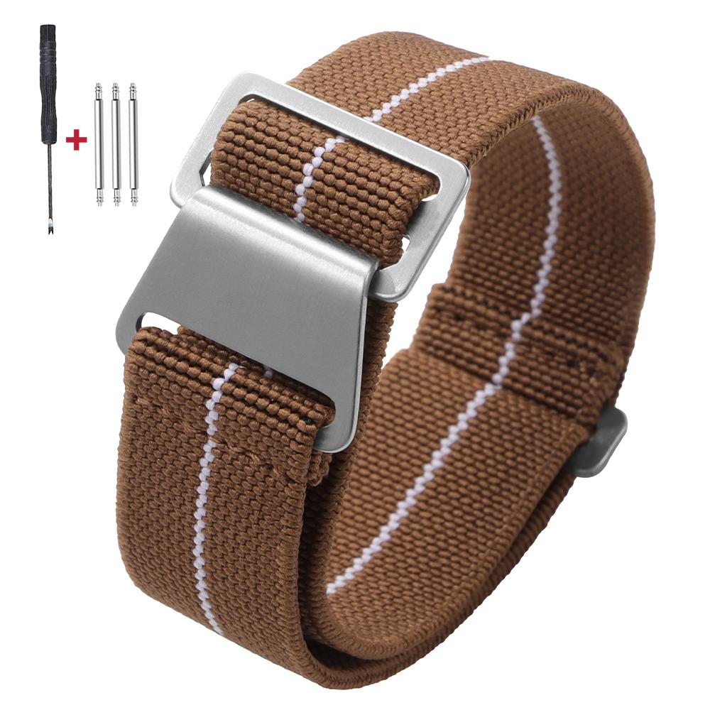 French Military Parachute Comfortable Elastic Nylon Watch Band 18mm 20mm 22mm for Seiko for Tudor for Rolex Strap Sport Bracelet