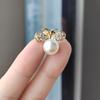 Popular Temperament Bee Pearl Buckle Brooch, High Temperament Women's Silk Scarf Buckle Fixed Clothes Pin
