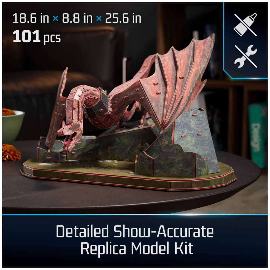 Spin Master Games 4D Build, House of Dragons Karax Dragon 3D Model Kit, Game of Thrones Collectible & Desk Decor, Adult Puzzle, Building Toy, 101