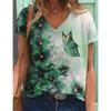 Summer Fashion Floral Butterfly 3D Print T-shirt Women Streetwear Casual T Shirts Y2k Tops Woman V-Neck Tees Oversized Clothing