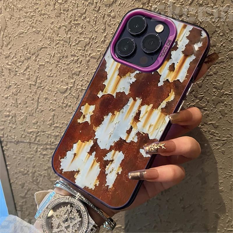 Винтажный индустриальный стиль Ржавый узор Чехол для телефона Для iPhone 17 16 Pro Max 11 12 13 14 15 Plus X XR XS 16E Ударопрочный чехол