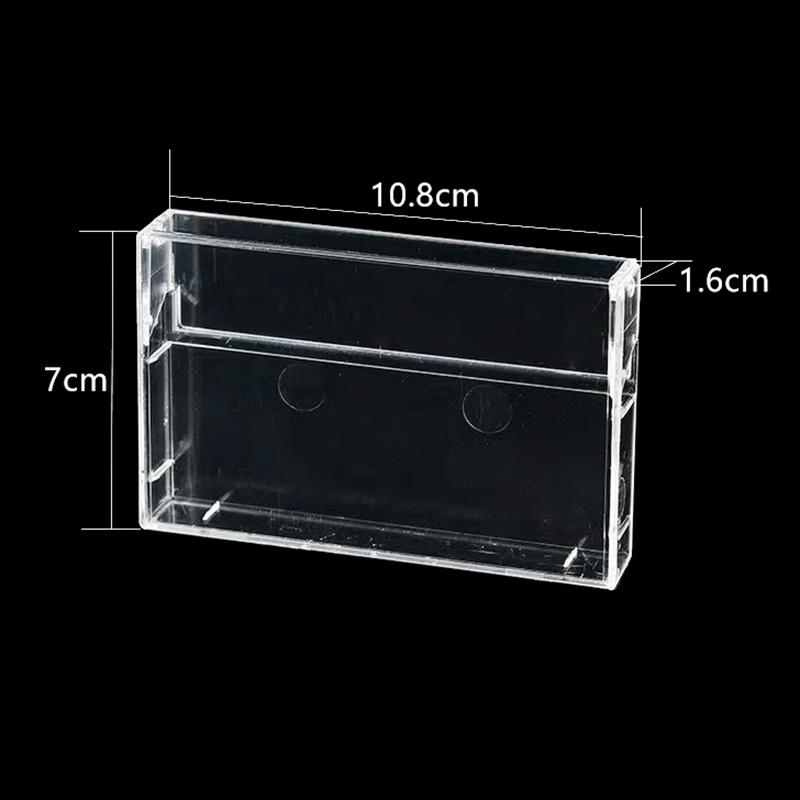 1Pc Cassette Tape Transparent Storage Box Audio Magnetic Recording Blank Tape Case Dustproof Box