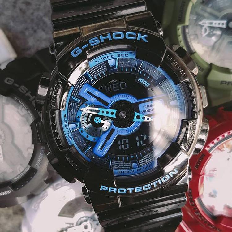 CASIO Men Liquid Crystal/Analog Dual Display Series Black Watch GA-110LPA-1A GA-110LPA-1A