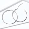 Silver hoop earrings 4 cm, 925 silver clasps