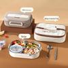 Портативный compartmentalized ланч-бокс из нержавеющей стали 304 - Bento, безопасное для микроволновой печи, для студентов и офисных работников.