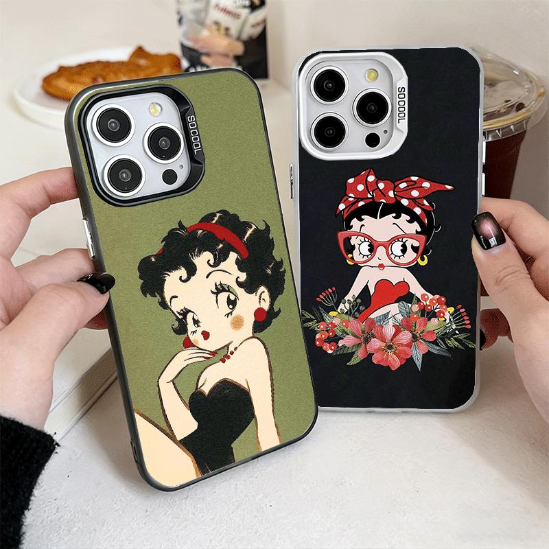 Мягкий чехол для телефона B-Bettys B-Boops Girl для iPhone 15 16 17 Pro Max 17Air 16E 14 Plus 13 12 Mini, противоударная задняя крышка