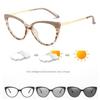 Women Pochromic Optical Glasses Men Anti Blue Light Cat Eye Eye Glasses Unisex Anti Radiation  Eyewear