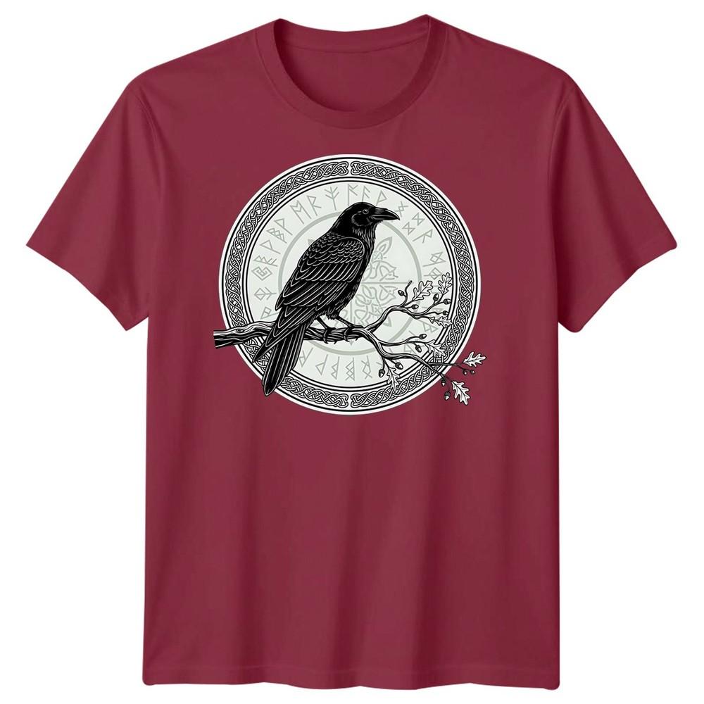 Raven Norse Mythology Runes Celtic Knot Unisexs TShirt