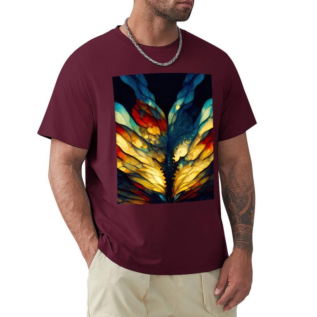 Футболка Stained Glass 1, большие размеры, индивидуальная футболка, мужская футболка
