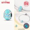 Silver 925 Blue Star Easter Colorful Egg Charms Beads Fit Bracelets for Women Jewelry Party DIY Fine Gifts Accessories