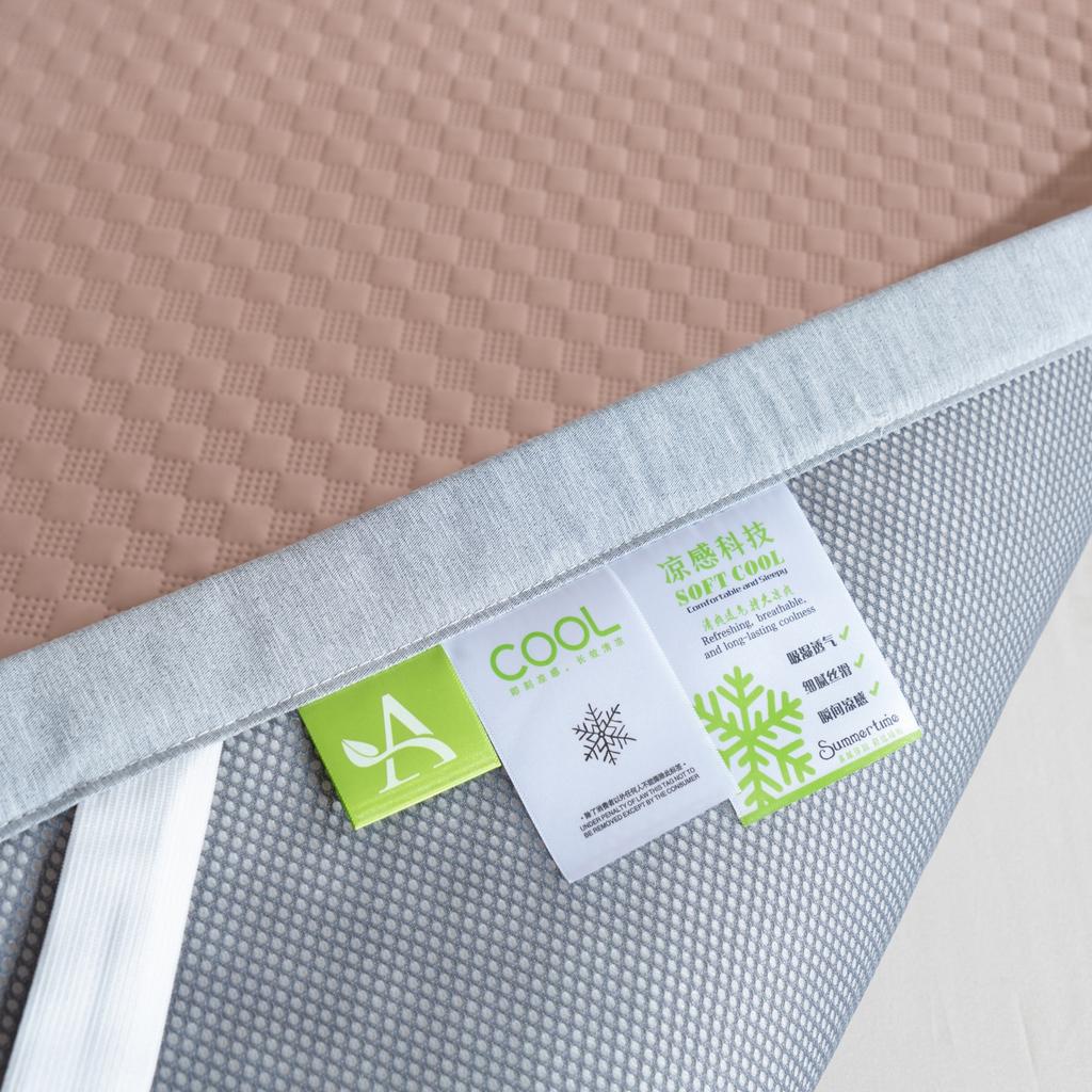 Sleeping grid wide edge nylon cool feeling ice silk mat set ice grid air mat single cooling mat