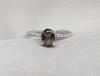 Handmade Smoky Quartz Ring: 925 Sterling Silver Twisted Band, Boho Jewelry