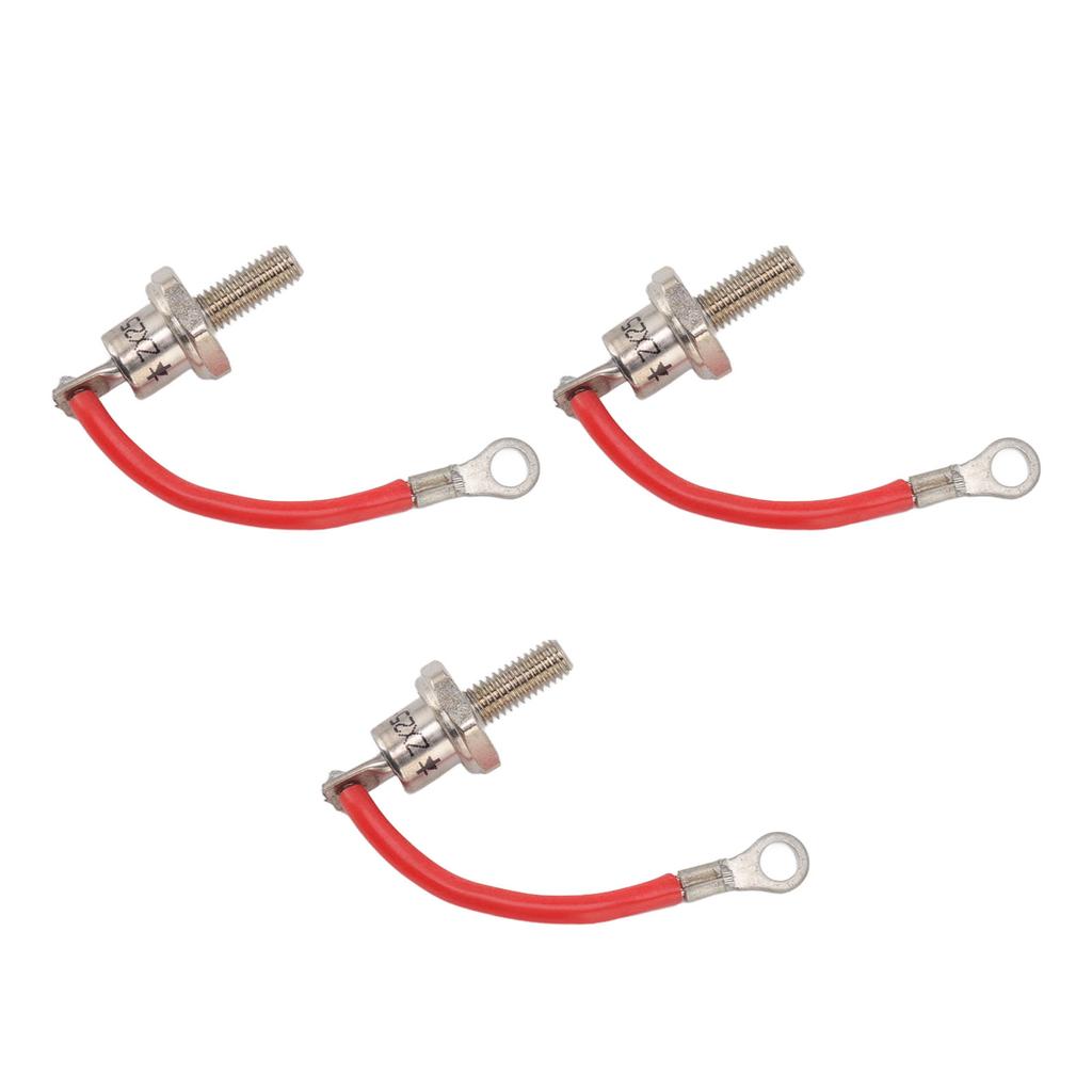 3PCS 25A ZX25 12 Diesel Generator Diode Small Portable Rectifier Diode Replacement Accessories Parts Positive Red Line
