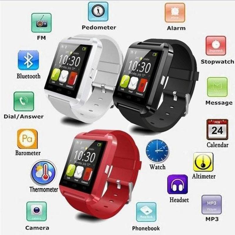 Спортивные часы U80 Bluetooth Smart Watch Smartwatch Наручные часы для IPhone, Android, IOS. Черный