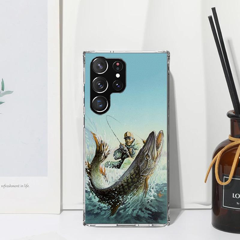 Hunting Fishing Man Phone Case For Samsung Galaxy S26 S25 Edge S24 FE S23 S22 Ultra S21 Plus S20 + Art Fundas Back Cover Galaxy