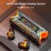 Wireless Earphones Subwoofer HiFi Music Headphone 0.05s Low Latency For Game IPX7 Waterproof With LED Digital Display