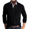 New Men's Long-Sleeved Business Polo Shirt Men's Casual Loose-Fit T-Shirt