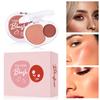Double Mix Blush Clay Soft and Delicate Contouring Mashed Potatoes 2 Color Face Brightening Mousse Blush Paste Tray