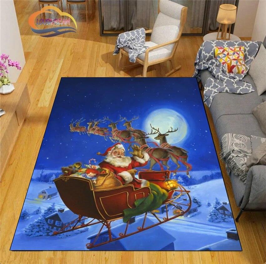 Рождественские коврики с 3D принтом, ковер, модный коврик для спальни, гостиной, офиса, детей, домашний декор