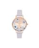 OLIVIA BURTON Groovy Blooms Parma Violet Rose Gold Sunray 34mm Women's & Watch, (ob16an03) [Authorized Retailer]