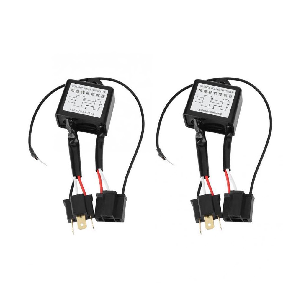 2Pcs Reversed Polarity Converter Negative Harness Anti-Flicker Decoders