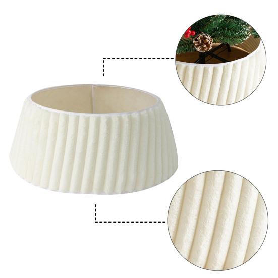 Christmas Tree Skirt Easy Installation Bohemian Design Plush 3D Holiday Season Tree Base Cover Festival Home Decor