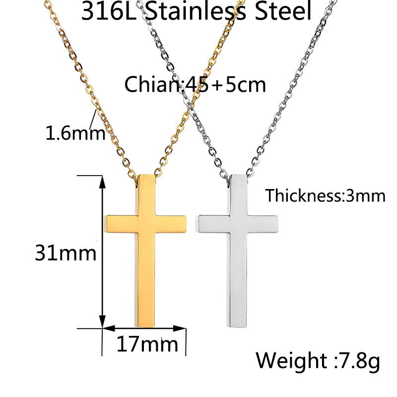 Высококачественное персонализированное именнoe ожерелье из нержавеющей стали, простое модное ожерелье с крестиком, унисекс, индивидуальное ювелирное изделие, подарок на день рождения