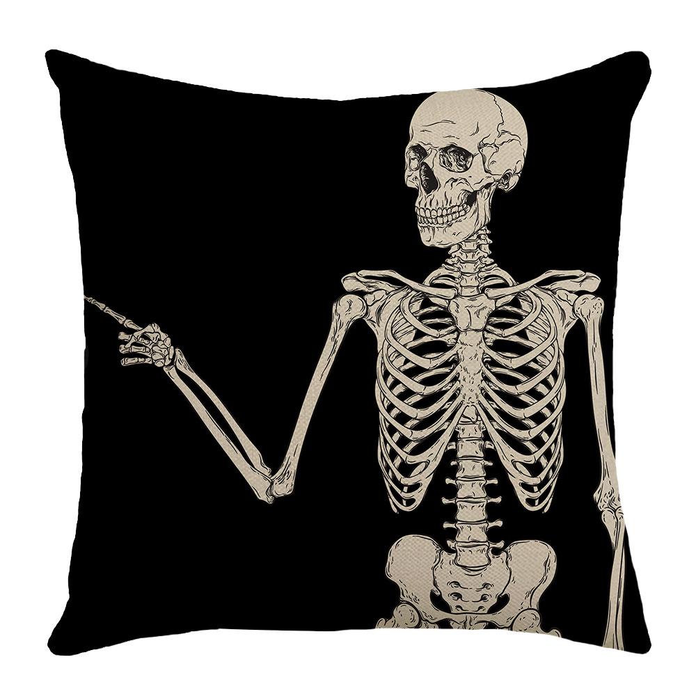 New Halloween Day of The Dead Pillowcase Skeleton Smiley Home Sofa Pillowcase
