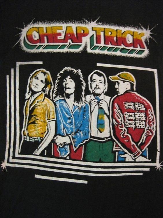 CHEAP TRICK Винтажная 70-х Подарок Для Фаната Черная Все Размеры Футболка VC562