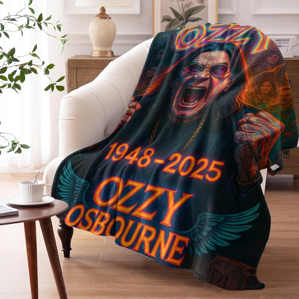 O-ozzy RIP Оззи Осборн Мягкий флисовый плед Летнее одеяло Легкое уютное одеяло для сна на диване, кровати, в путешествии