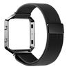 Luxury Milanese Stainless Steel Magnetic Watch Band with Frame Housing for Fitbit Blaze