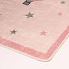 Tapis chambre enfant 80x150 cm Polyester Mongolfiere Rose