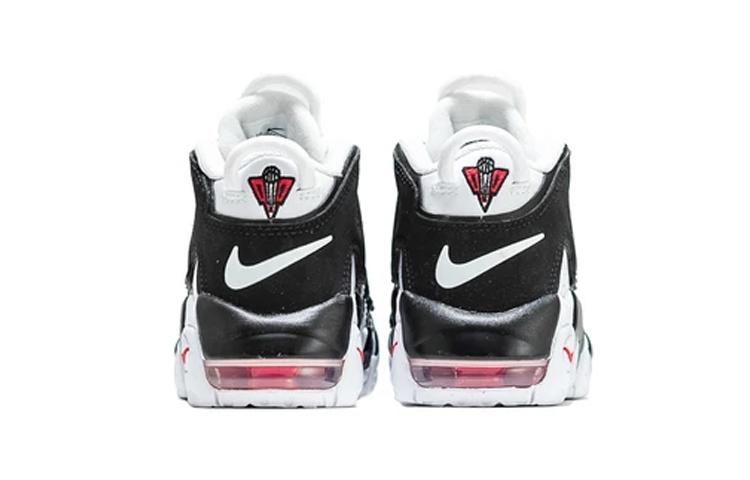 Nike Air More Uptempo Амортизация Средняя высота Винтажные Баскетбольные Кроссовки Черный Белый Детские DA9253-105