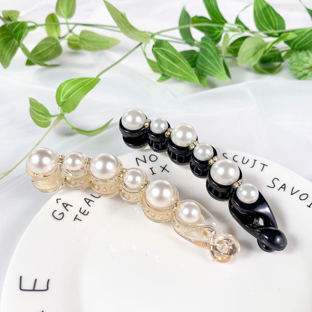 Zircon Temperament Hairpins Vertical Clamp Ponytail Holder Women Banana Clips Korean Hair Clips