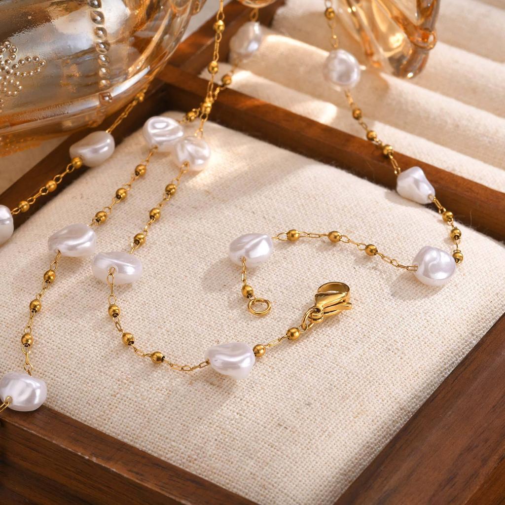 2025 New Simple Long Imitation Pearls Back Necklace for Women Sexy Tassel Pearl Harness Bikini Chest Chain Body Jewelry Gift