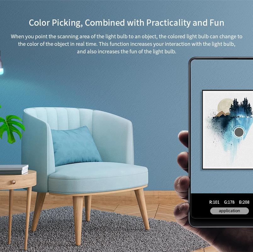 Yeelight 1SE красочная лампа E27 умное приложение WIFI пульт дистанционного управления умная светодиодная лампа температуры работает с Google Alexa