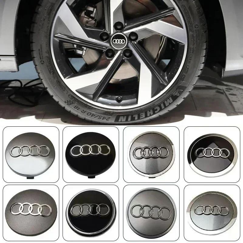 2026 For 4UYUE 60/61/68/69/77MM 4pcs Car Wheel Center Hup Cap Cover A4 A6L A7 A8 A3 A5 A6 S3 S4 Q3 Q5 Q5L Q7 Modification
