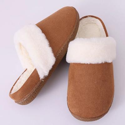 Теплые домашние тапочки с мехом для женщин, зимние теплые, уютные, плюшевые домашние тапочки, мягкие, нескользящие, с резиновой подошвой, домашние тапочки на плоской подошве