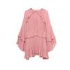 Fall New Women's Clothing French Style Loose Design Series Lead Bell Sleeve Ruffles Dress 17094446